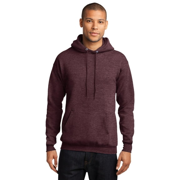 Port & Company Core Fleece Pullover Hooded Sweatshirt-3XL (Heather Athletic Maroon)