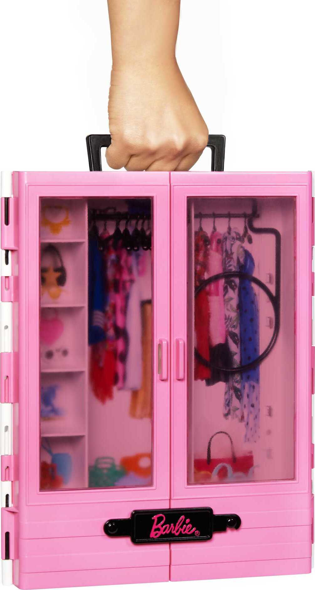 Barbie Fashionista Ultimate Closet Playset with Clothes & Accessories, Includes 5 Hangers - image 3 of 6