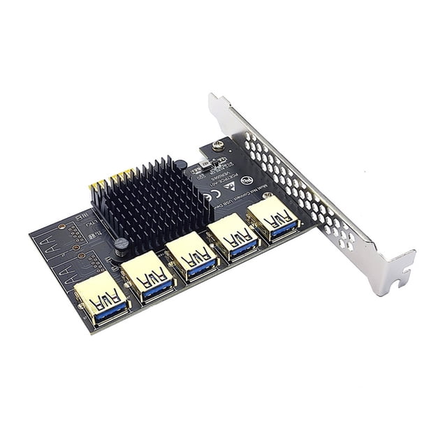 Sidaley PCI-E 1 a 4 PCI-E Exender Card Tarjeta alimentada por USB Mini computadora portátil para el hogar Adaptador de PC de escritorio Cables de computadora Tipo 7 NO6