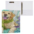 thumbnail image 3 of WOBOGO Golden Retriever File Folders Extra Large Capacity to Hold 200 Sheets of Documents Hard Shell Ring Binder for School Home Office, 3 of 10