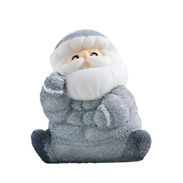 Estatua de Papá Noel de Escritorio, Decoración de Papá Noel, Mini Decoración de Estatua, Estatua de Nieve de Navidad, Suministros de Fiesta, Estilo Mixto Decoraciones de Navidad para el Hogar