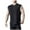 Black, variant on Turilly Men's Leisure Sport Lightweight Fitness Knit Sleeveless Shirt Threaded Strip High Stretch Crew-Neck Tank Top