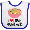 thumbnail image 3 of Inktastic I Love Matzo Balls Boys or Girls Baby Bib, 3 of 4