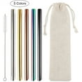 thumbnail image 3 of Stainless Steel Bubble Tea Straws,reusable Metal Straws,drinking Straws Straight,extra Wide Metal Straws,with Cleaning Brush And Storage Bag,suitable, 3 of 5