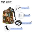 thumbnail image 3 of Disketp Happy Thanksgiving With Gnome print Canvas Backpack Lightweight Travel Daypack Student Rucksack Laptop Backpack-Small, 3 of 5