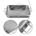 thumbnail image 7 of Stainless Steel Deep Roasting Tray Oven Pan Grill Rack Baking Roaster Tin Tray, 7 of 7