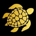 thumbnail image 1 of Sea Turtle Vinyl Transfer Decal Sticker for Laptop/Car/Truck/Window/Bumper (Metallic Gold, 10in [3-Pack]), 1 of 4