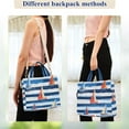 thumbnail image 4 of FORMRS Womens Corduroy Tote Bag Crossbody Shoulder Handbag with Pocket, Blue Sailboats, 4 of 7