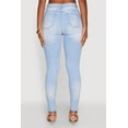 thumbnail image 5 of Womens WAX Distressed Frayed Skinny Jeans, 5 of 5