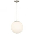 thumbnail image 5 of 23944-BS/OPL Access Lighting Pearl - 1 Light Large Pendant In Mid-Century Modern Style-17 Inches Tall and 15.75 Inches Wide-Brushed Steel Finish, 5 of 7