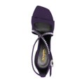 thumbnail image 3 of XYD Women Open Toe Teardrop Rhinestone Studded Sandals Cross Strap Stiletto High Heels Sexy Cocktail Party Date Shoes Size 7 Purple, 3 of 4