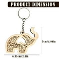 thumbnail image 3 of Christmas Clearance 2024 Christmas Tree Ornaments The Story Of Love and Loyalty Elephant Keychain Wooden Decoration Gift and . Wooden Elephant Christmas Keychain Gift Sister Best Friend, 3 of 7