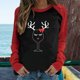 thumbnail image 2 of Tops Para Mujer Camisas de Manga Larga Otoño Primavera Patchwork Navidad Impreso Cuello Redondo Camiseta Casual Odeerbi  ODB151556, 2 of 5