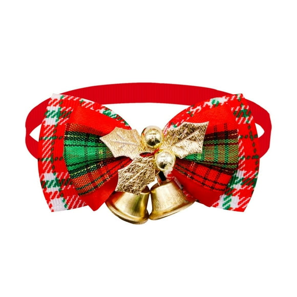 Stylish Festive Bow Tie Pet Collar for Holiday Parties and with Adjustable Neckband for Comfortable Wear on Your Small Medium Large Cats and Puppies