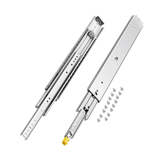 VEVOR Set of 2 Drawer Rails, Sizes Ranging from 16 to 60 inches, 500 lbs Weight Limit, Locking Mechanism Included, Ball Bearing Side Mount Drawer Slide Rail