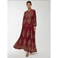 thumbnail image 5 of Printed Long Sleeve Viscose Maxi Dress, 5 of 7