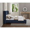 thumbnail image 6 of Meridian Furniture Penny Navy Chenille Fabric King Bed, 6 of 9