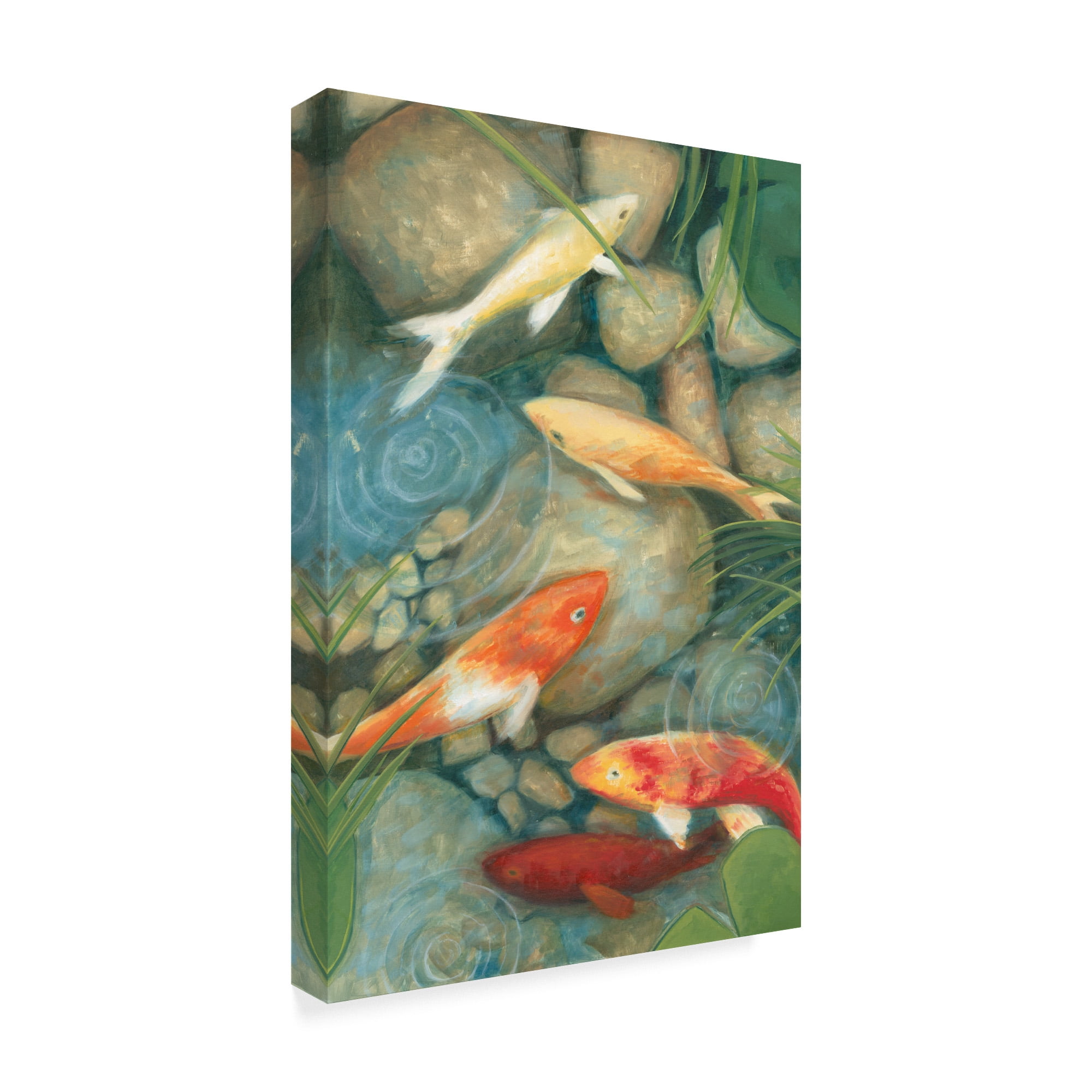Trademark Fine Art 'Reflecting Koi I' Canvas Art by Megan Meagher
