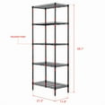 thumbnail image 2 of Alvantor 5-Tier Heavy Duty Storage Rack Shelving Unit, Black, 250 kg Load Capacity, 2 of 9