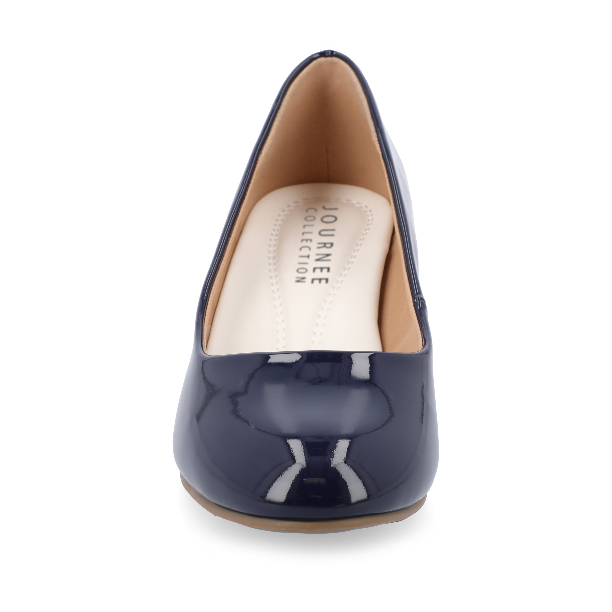Journee Womens Luu Comfort Insole Round Toe Low Block Heel Pumps, Widths Available