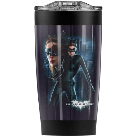 Batman Dark Knight Rises/Catwoman Stainless Steel Tumbler 20 oz Coffee Travel Mug/Cup Vacuum Insulated & Double Wall with Leakproof Sliding Lid | Great for Hot Drinks and Cold Beverages