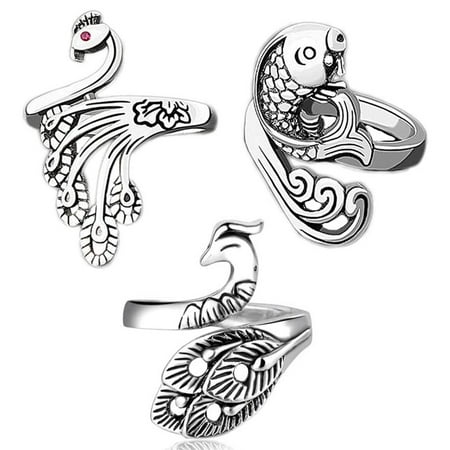 

3Pcs Adjustable Knitting Loop Ring- Open Finger Ring Crochet Finger Yarn Holder Yarn Guide Finger Holder