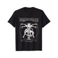 thumbnail image 1 of Men'S Casual Crew Neck T-Shirt with Futuristic Alien & Symbols Graphic, Knitted Medium Stretch Fabric, Regular Fit - Black Short Sleeve Tee with Geometric Patterns, 1 of 6