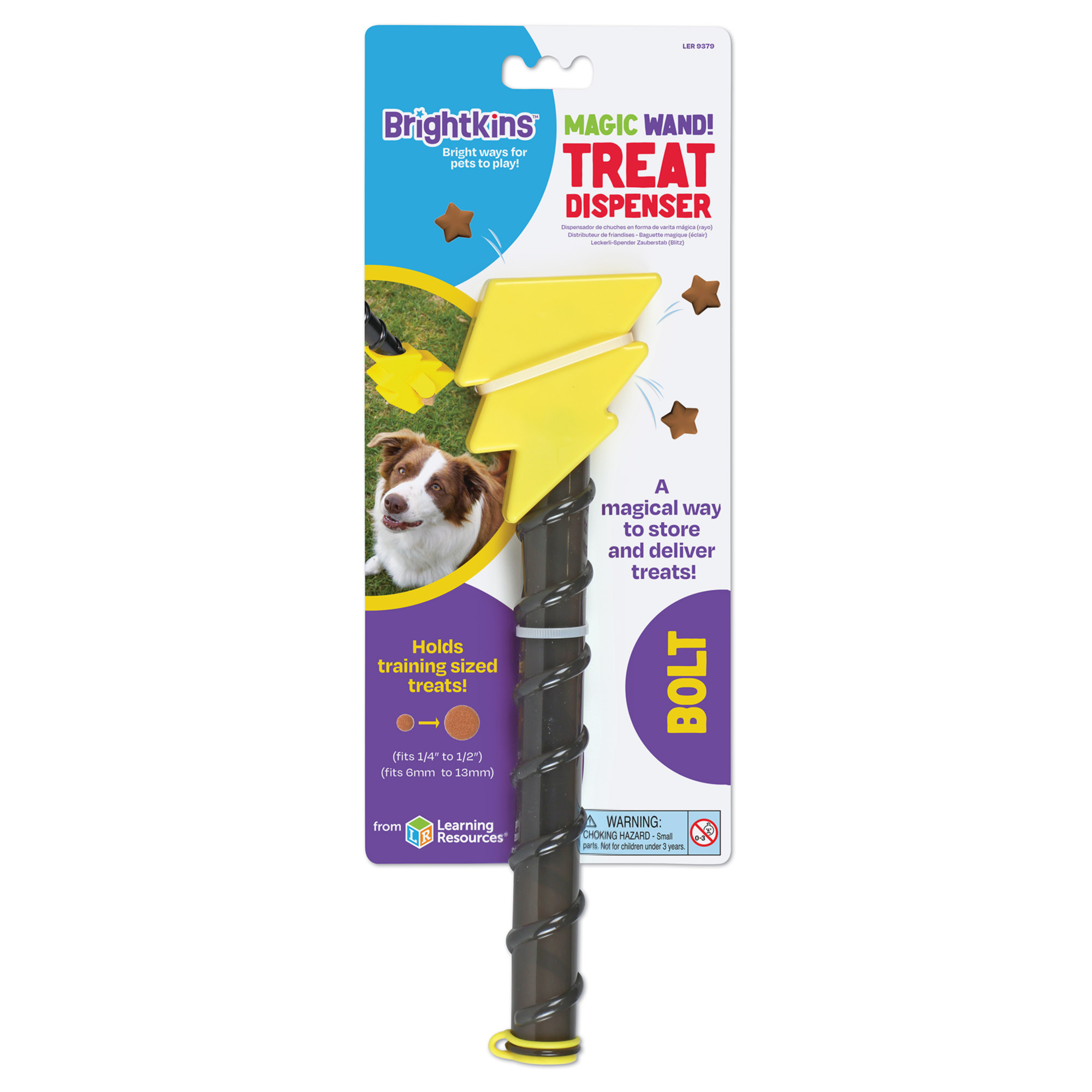 Brightkins Magic Wand Treat Dispenser: Bolt - Playful Dog Toy and Puppy Toy for Pet Birthdays