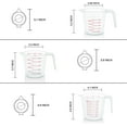 thumbnail image 2 of Nvzi Juego de 3 tazas medidoras: tazas medidoras de plástico para líquidos, con pico y asa, de 1 taza, 2 tazas y 4 tazas, 250 ml, 500 ml y 1000 ml, 2 of 4