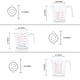 thumbnail image 2 of Zhuge Juego de 3 tazas medidoras de plástico, con pico, asa, medidas en ml y oz, 1 taza, 2 tazas y 4 tazas, 250 ml, 500 ml, 1000 ml, 2 of 4