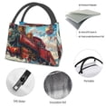 thumbnail image 4 of Lukts Beau Train Rouge Motif Montgolfière Petit Sac à Lunch pour Hommes Femmes Boîte à Lunch Isolée Mini Boîte à Lunch Sac Isotherme Portable, Sac à Collation Réutilisable, 4 of 6