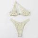 thumbnail image 4 of Traje de baño para mujer, bikini de dos piezas con soporte de acero y hombros divididos estampado para mujer, trajes de baño para mujer, 4 of 6