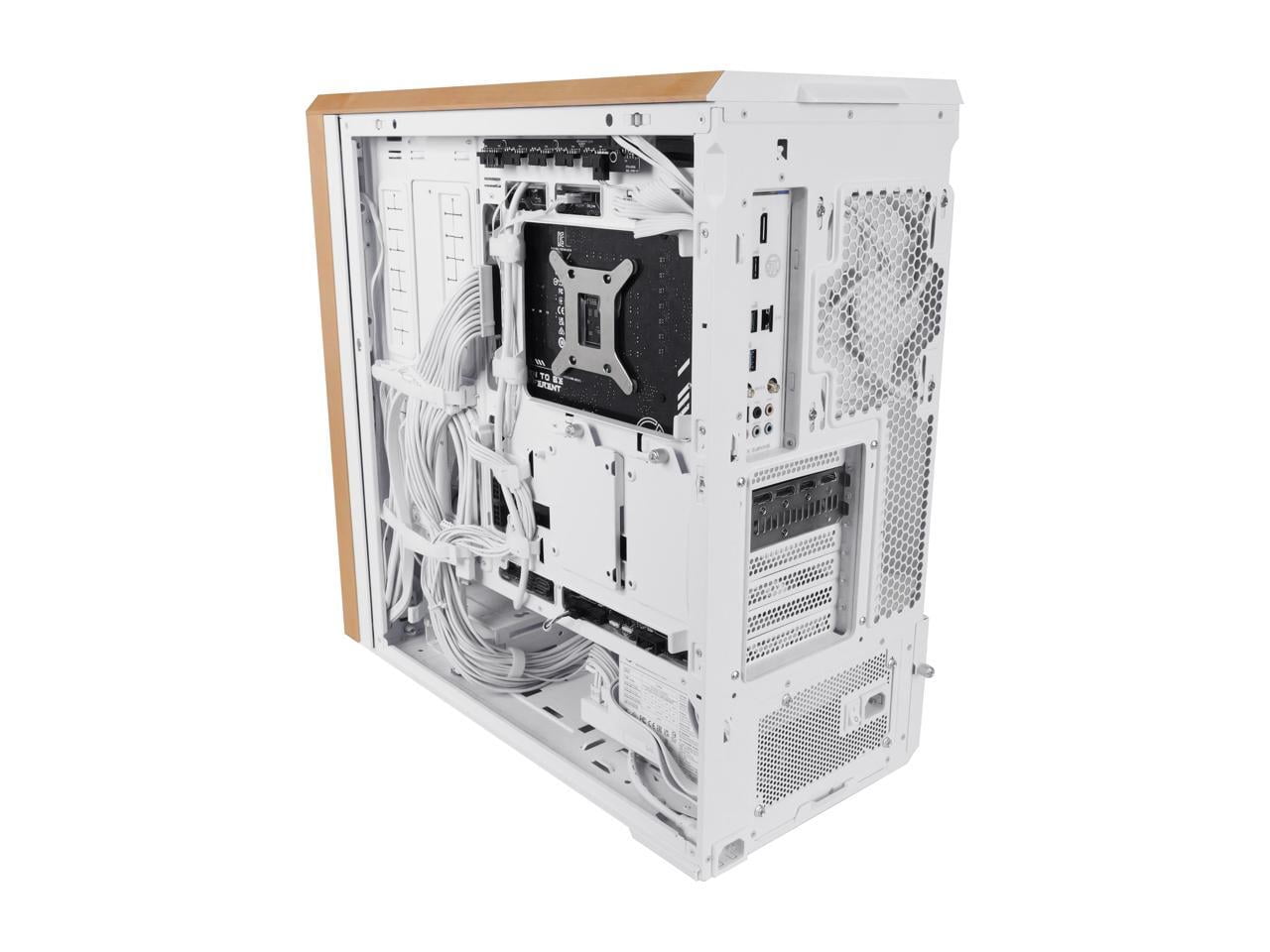 Lian Li LAN217W LANCOOL 217 Walnut Wood ATX Mid Tower Case White