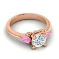 thumbnail image 3 of 2.50 Carat Unique Round Shape (F-G/VS1) Natural Diamond Pink Sapphire Gemstone Ring for Engagement 14K Rose Gold Size 9.5 by Diamond Capitals, 3 of 8