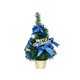 thumbnail image 2 of Adorno navideño retráctil mini de 30 cm | Decoración navideña de escritorio | Árbol de mesa de plástico ensamblado a mano con lazos y adornos navideños | Dorado, rojo, azul y verde, 2 of 6