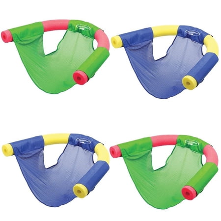 Swimways Floating Pool Noodle Sling Mesh Chairs