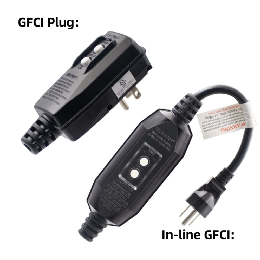 ELEGRP G1215PA G20PASR Patented Auto-Monitoring GFCI Replacement Plug Assembly, Auto Reset 15 Amp Grounded 3 Wires 3-Prongs for Power Pressure Washer, Pool Pump etc, UL Listed, 1 Pack, Black