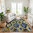 thumbnail image 7 of Addison Rugs Mayfield Premium Machine Washable Transitional Aztec Navy Rectangle Rug, 8' x 10', 7 of 7