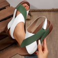 thumbnail image 2 of WILLBEST Sandalias De Mujer Para Playa, Sandalias De Cuña Con Punta Abierta De Cuero A La Moda De Verano Para Mujer, Cómodas, Transpirables Y Sin Cordones, 2 of 9