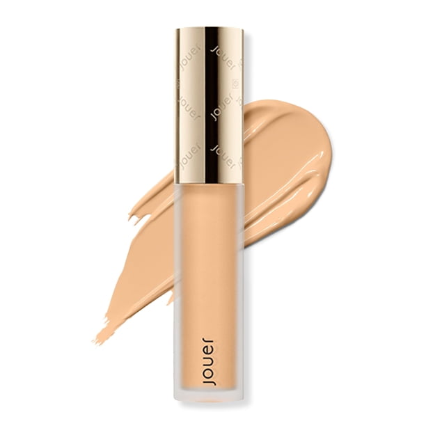 Jouer Essential Corrector líquido de alta - Corrector iluminador - Corrector de color para ojeras debajo de los ojos, de manchas y prebase para ojos - Acabado mate suave CremeBrulee
