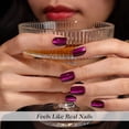 thumbnail image 2 of SHANGMENG Soft Gel Press on Nails Short Square Purple Cat Eye Press on Nails, Naturally Stick on Nails in 32PCS Reusable Fake Nails Kit with Glue,Amethyst, 2 of 9