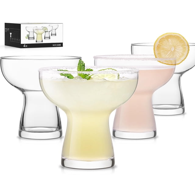 Juego de 4 copas para martini LUNA & MANTHA, 300 ml, cristal transparente