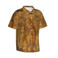 thumbnail image 2 of Bixox Men's Hawaiian Shirts Men's Vintage Map Print Short-Sleeve Shirt-X-Large, 2 of 8