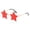 Red, variant on Star Shaped Sunglasses Fashion Rimless Pentagram Eyewear for Party Festival Costume Accessory Red