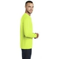 thumbnail image 4 of Port & Company Tall Long Sleeve Core Blend Tee - PC55LST Safety Green | 5.5 Oz Size - 4XLT | Buy from PORT & COMPANY, 4 of 7