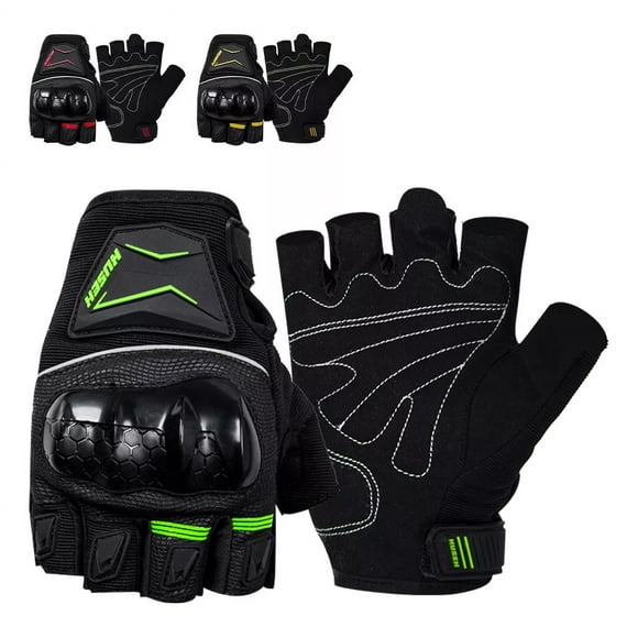 Guantes Protectores De Motocicleta Medio Dedo Moto De Kusek