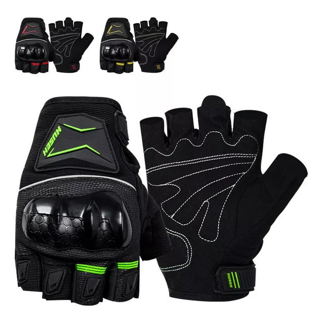 Guantes Protectores De Motocicleta Medio Dedo Moto De Kusek