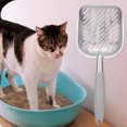 thumbnail image 6 of Cat Litter Scoop, Stainless Steel Sifter with Anti-Scattering Sides for Easy Screening, Large Shovel Design for Deep Cleaning in Cat Litter Boxes, Gray, Comfort Grip Handle, 6 of 8