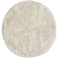 thumbnail image 3 of SAFAVIEH Henley Solid South Beach Polyester Shag Area Rug, Champagne, 4' x 4' Round, 3 of 6
