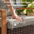 thumbnail image 5 of Unnifurnzi 4 Pieces Patio Furniture Set-High Back Patio Swivel Chairs Set of 2 with Outdoor Ottoman Wicker Patio Furniture for Deck Porch Poolside Balcony-Brown/Gray, 5 of 7